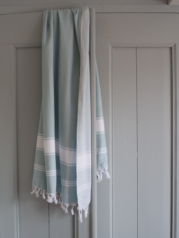 hammam towel sea green/white